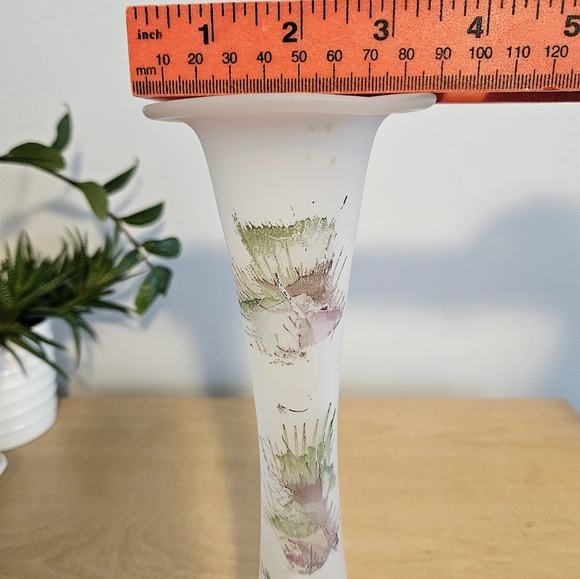 Vintage Handblown Satin Glass Vase - Picture 8 of 11